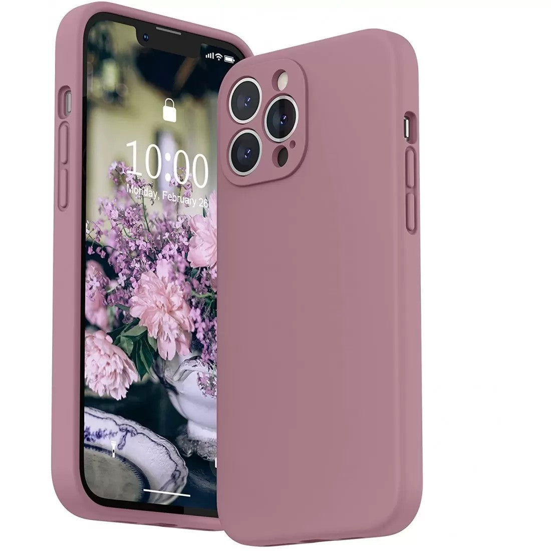 Husa protectie Flippy compatibila cu Apple iPhone 13 Liquid Silicone Mov