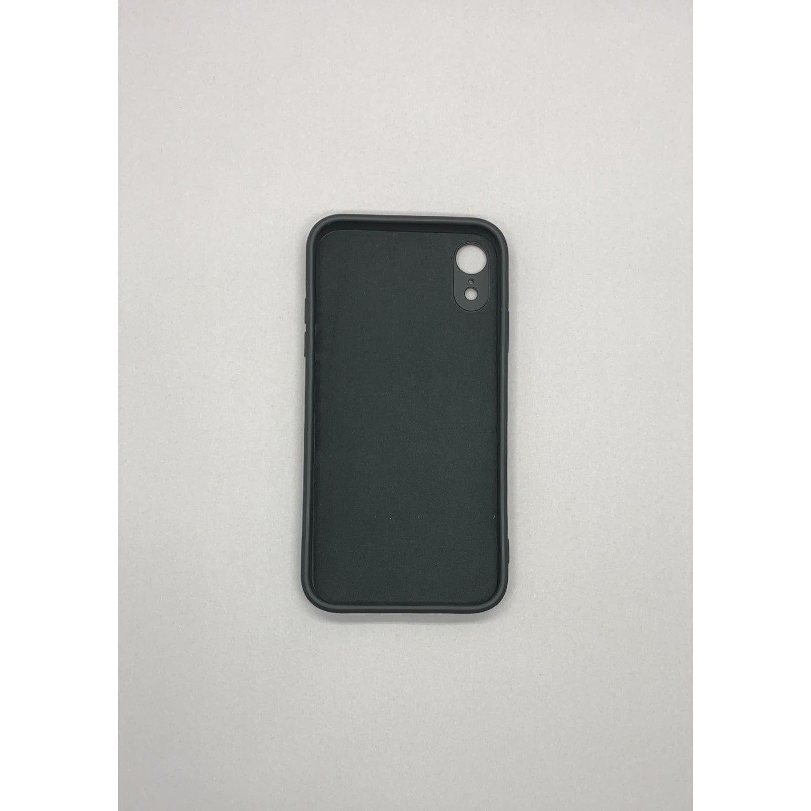 Husa protectie compatibila cu Apple iPhone XR Liquid Silicone Ring cu suport rotativ Negru