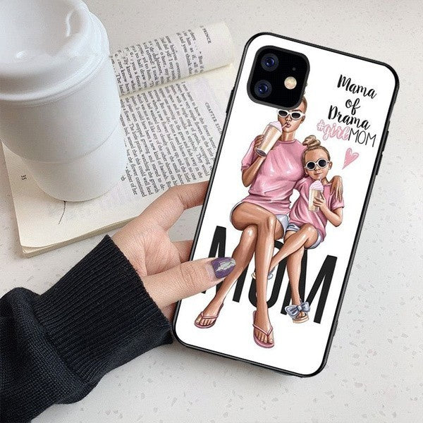 Husa protectie compatibila cu Huawei Nova 9 Glass print Mama of Drama Multicolor