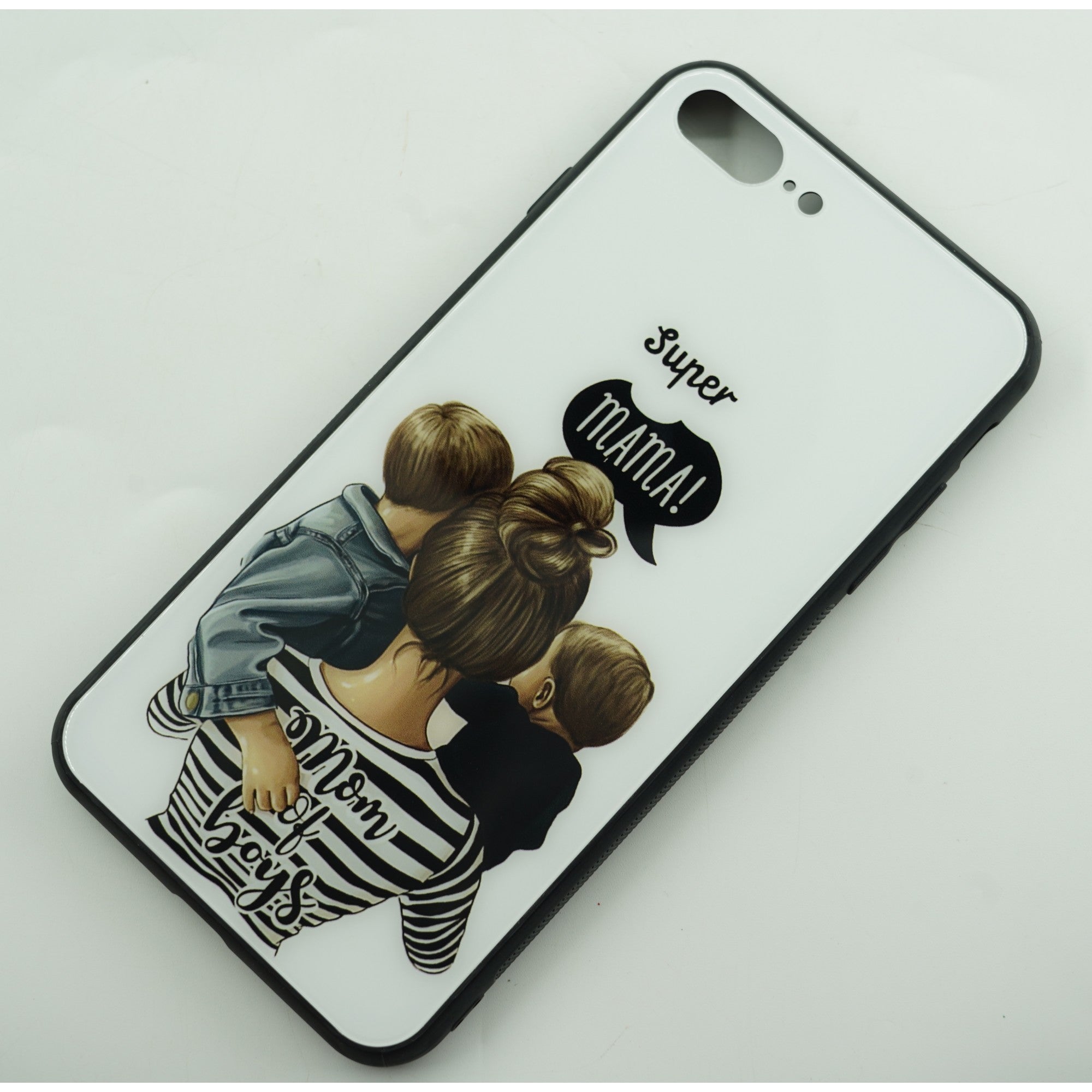 Husa protectie compatibila cu Huawei Nova 9 Glass print Super Mom Multicolor