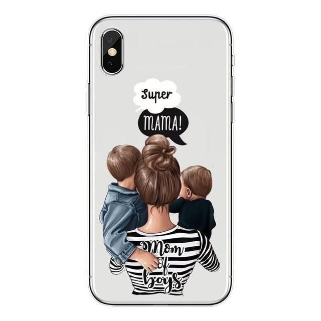 Husa protectie compatibila cu Huawei Nova 9 Glass print Super Mom Multicolor
