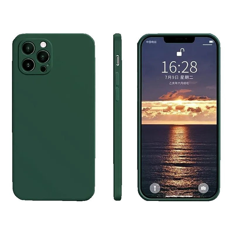 Husa protectie, compatibila cu Huawei P40 lite Liquid Silicone Verde