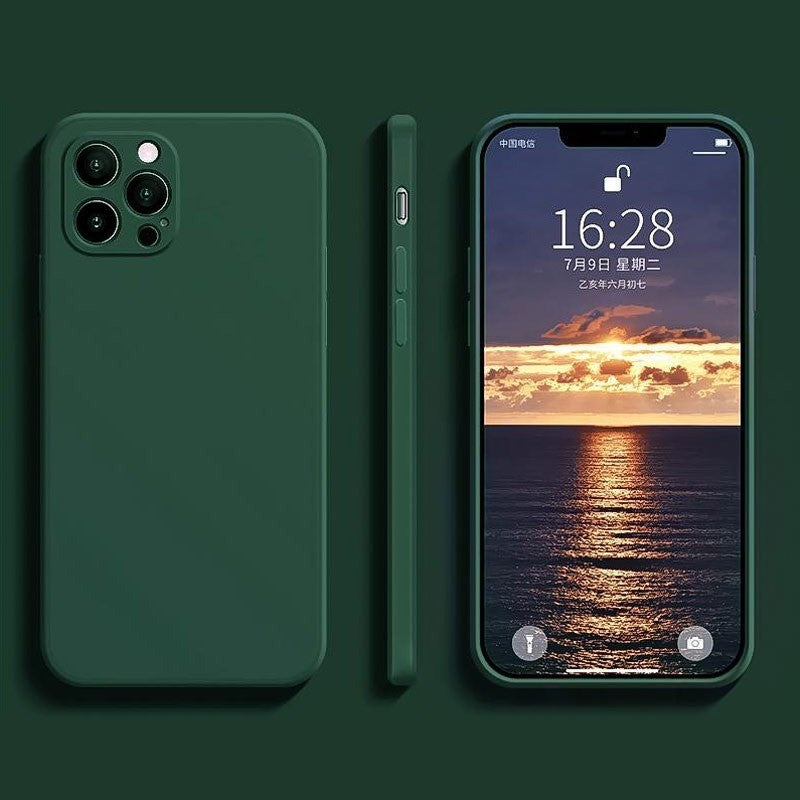 Husa protectie, compatibila cu Huawei P40 lite Liquid Silicone Verde