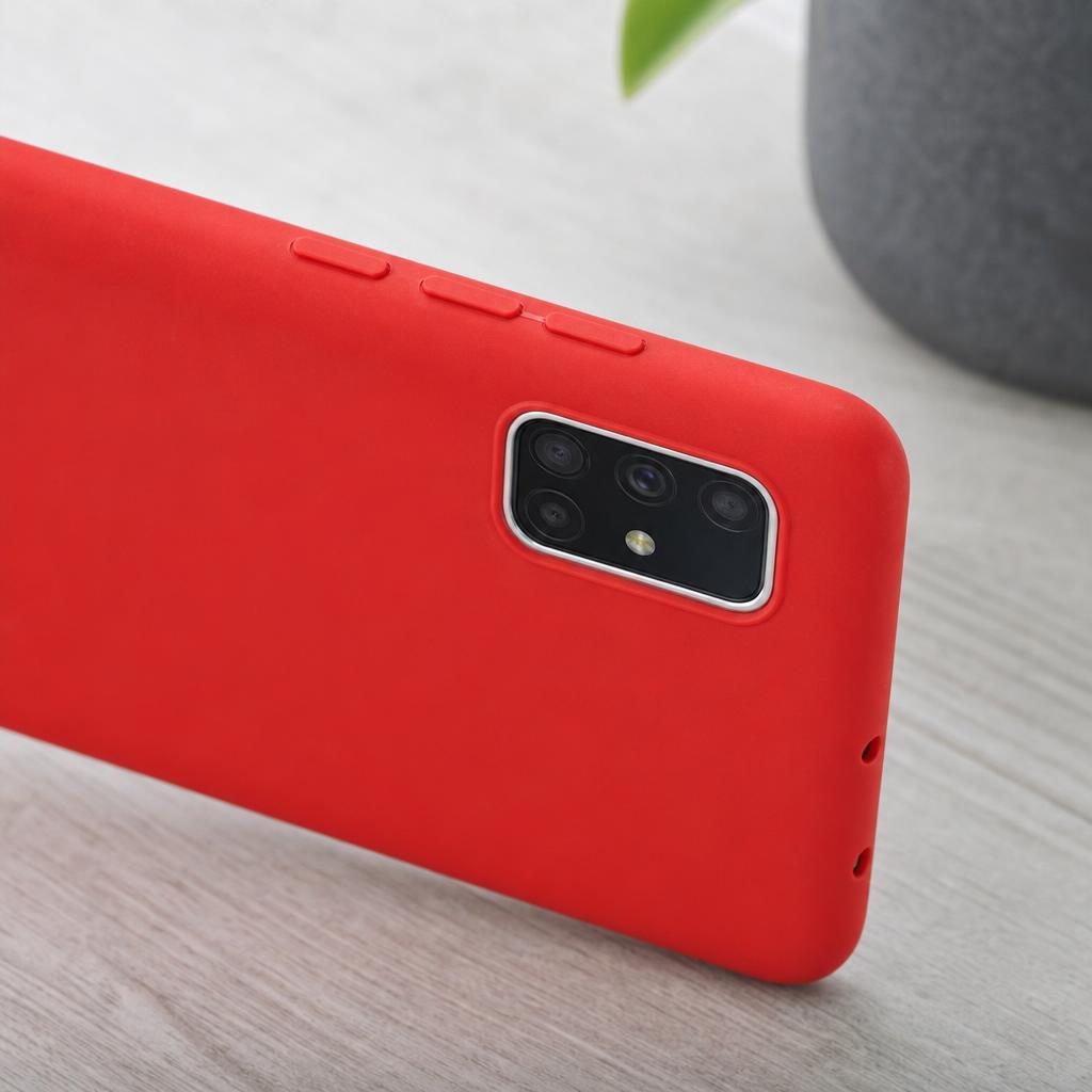 Husa protectie compatibila cu Samsung Galaxy A51 4G Liquid Silicone Case Rosu