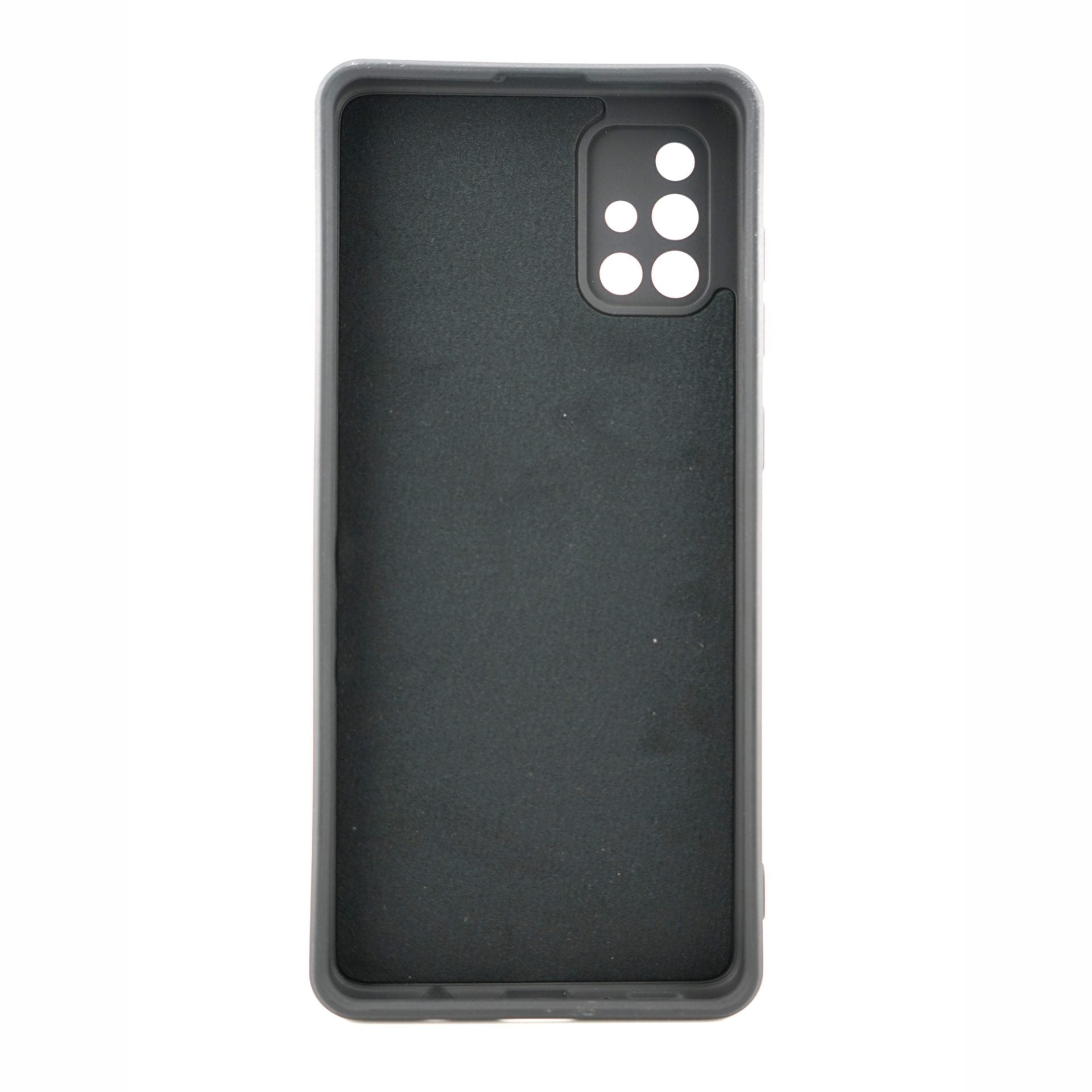 Husa protectie compatibila cu Samsung Galaxy A71 Liquid Silicone Ring cu suport rotativ Negru