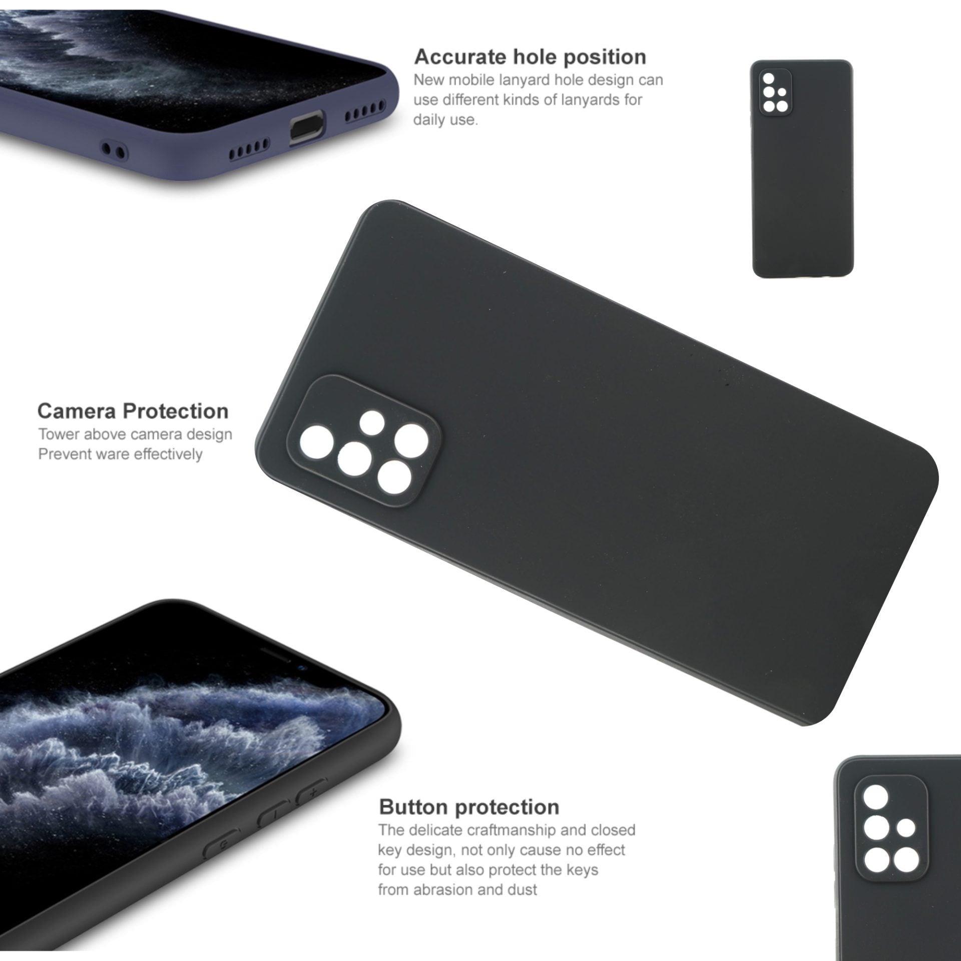 Husa protectie compatibila cu Samsung Galaxy A71 Matte Tpu Negru