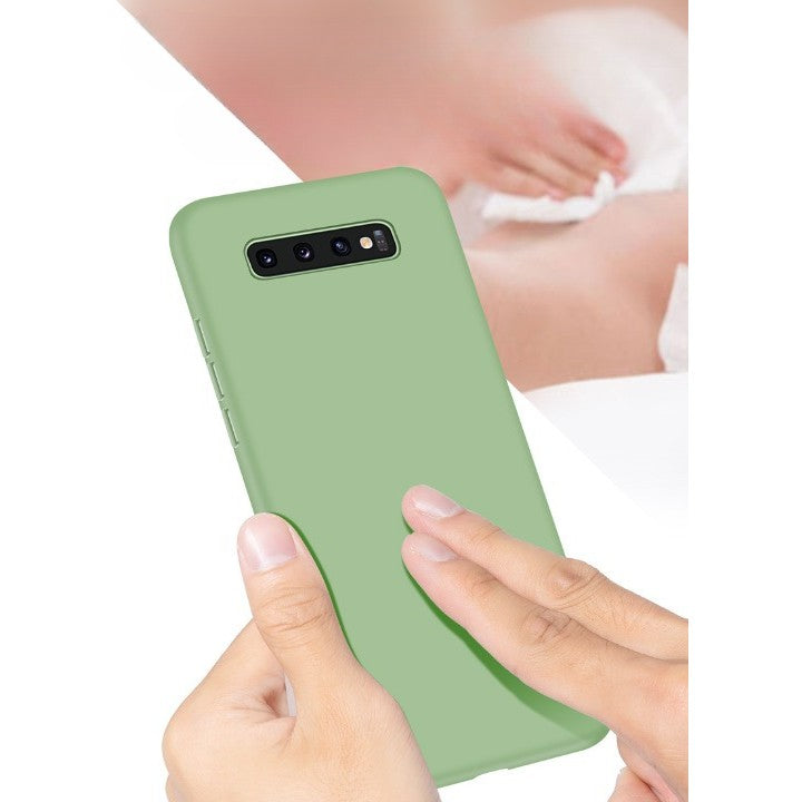 Husa protectie Flippy compatibila cu Samsung Galaxy S10 Liquid Silicone Case Verde Inchis