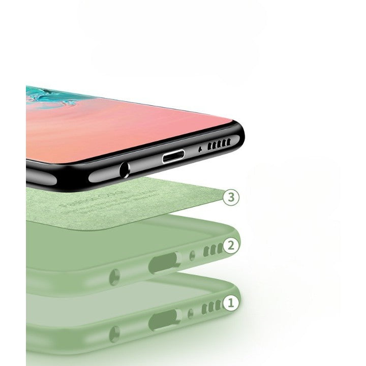 Husa protectie Flippy compatibila cu Samsung Galaxy S10 Liquid Silicone Case Verde Inchis