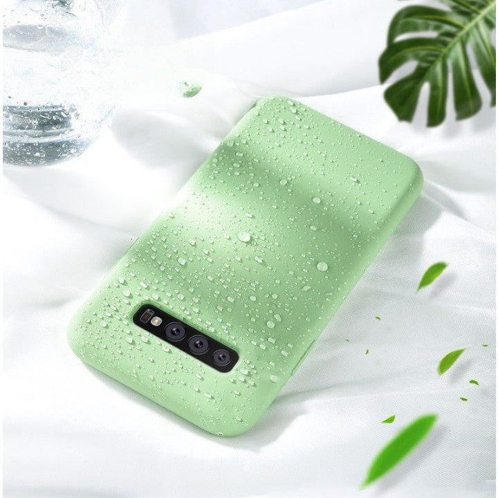 Husa protectie Flippy compatibila cu Samsung Galaxy S10 Liquid Silicone Case Verde Inchis