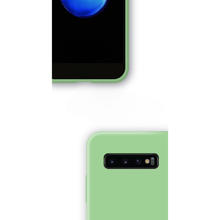 Husa protectie Flippy compatibila cu Samsung Galaxy S10 Liquid Silicone Case Verde Inchis