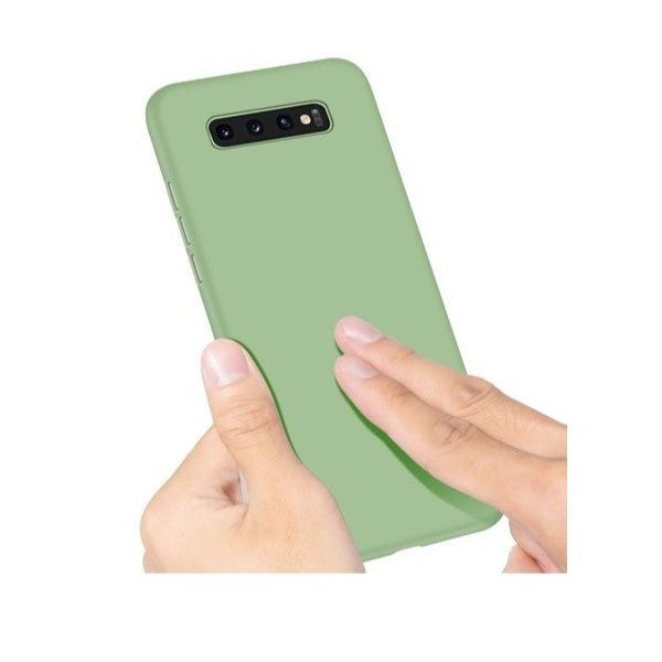 Husa protectie Flippy compatibila cu Samsung Galaxy S10 Liquid Silicone Case Verde Inchis