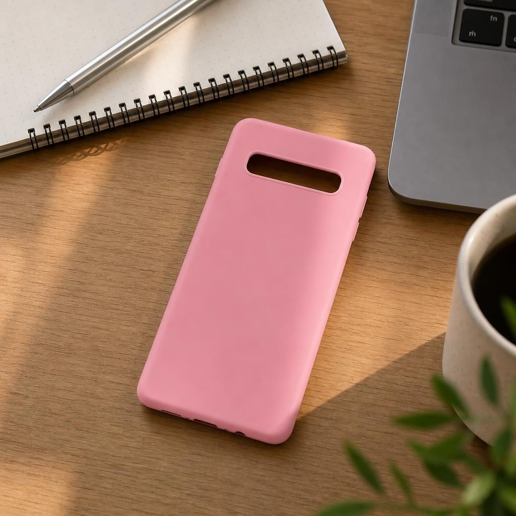 Husa protectie compatibila cu Samsung Galaxy S10 Plus Matte Tpu Roz