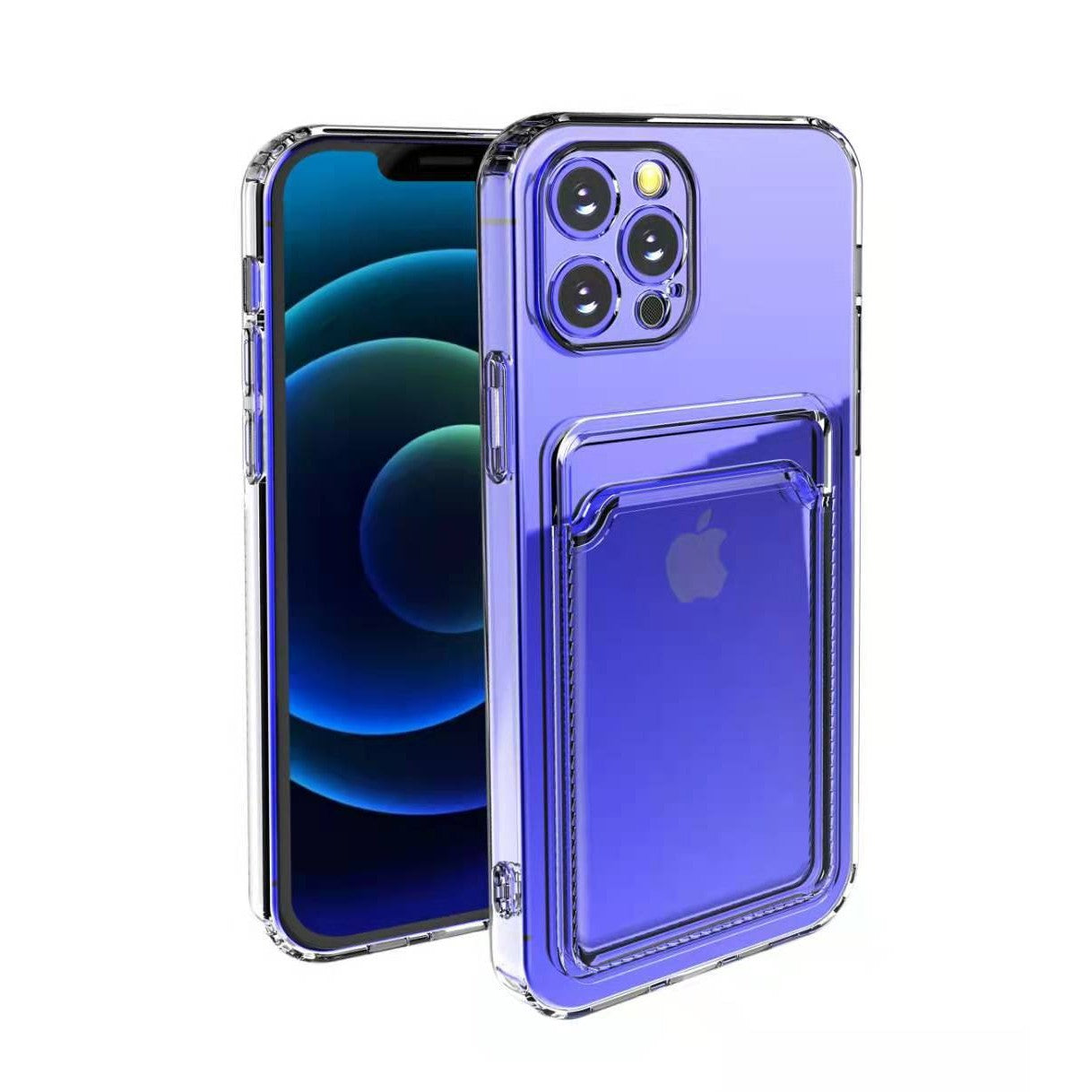 Husa protectie cu suport card compatibila cu Apple iPhone 11 Pro Transparent