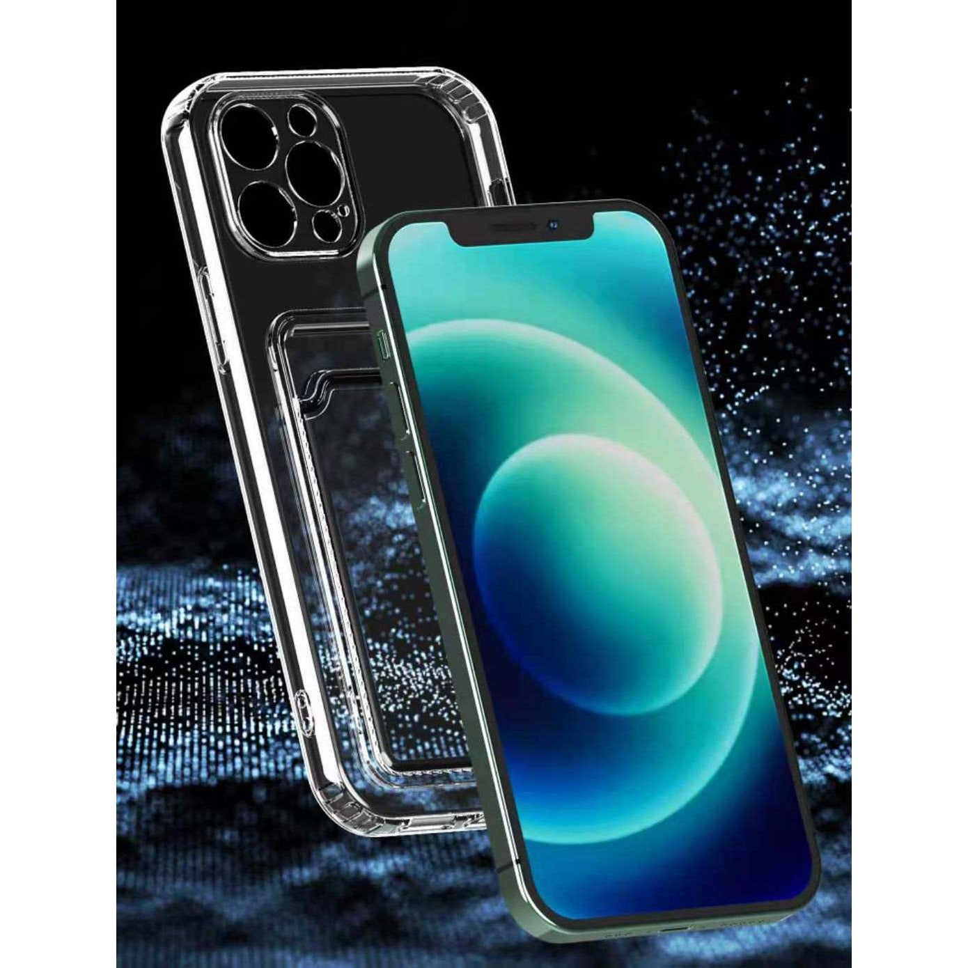 Husa protectie cu suport card compatibila cu Apple iPhone 11 Transparent