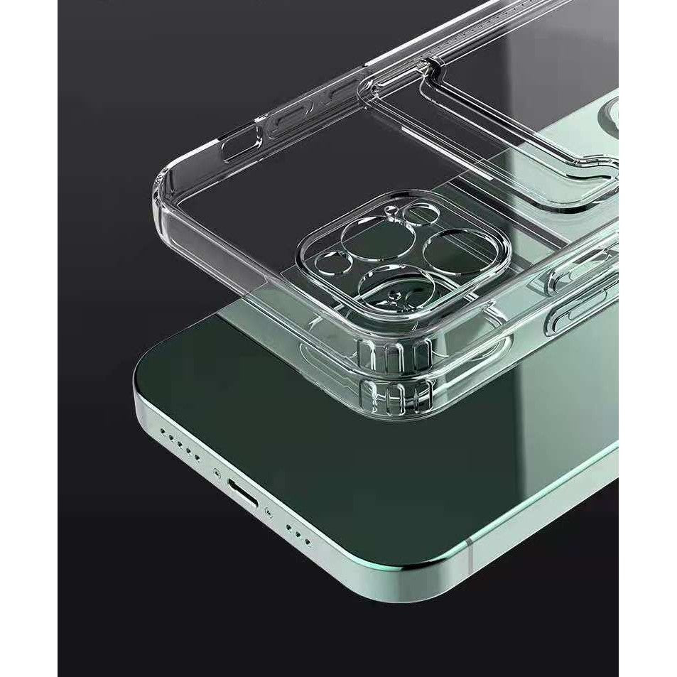 Husa protectie cu suport card compatibila cu Apple iPhone 11 Transparent
