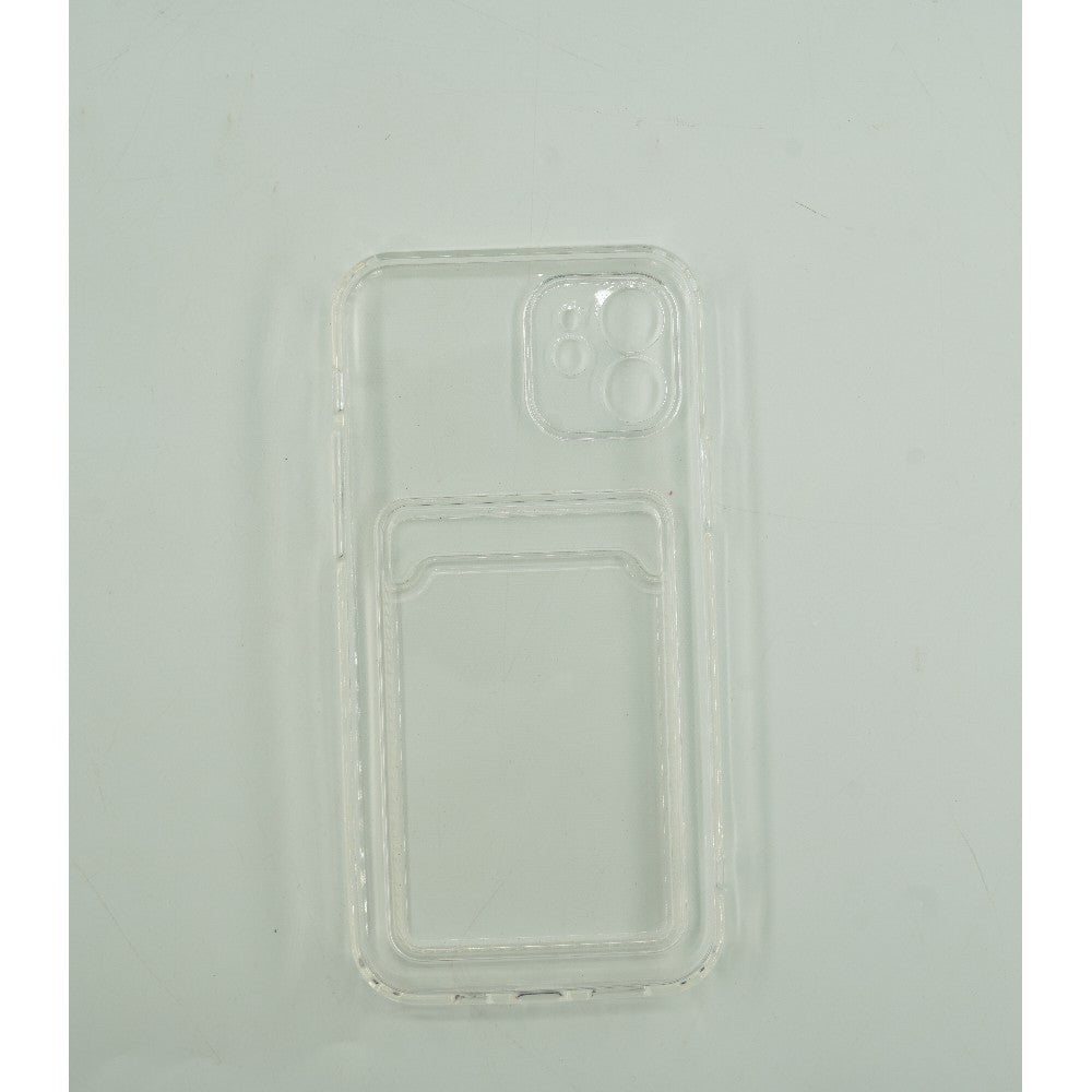 Husa protectie cu suport card compatibila cu Apple iPhone 12 Pro Transparent
