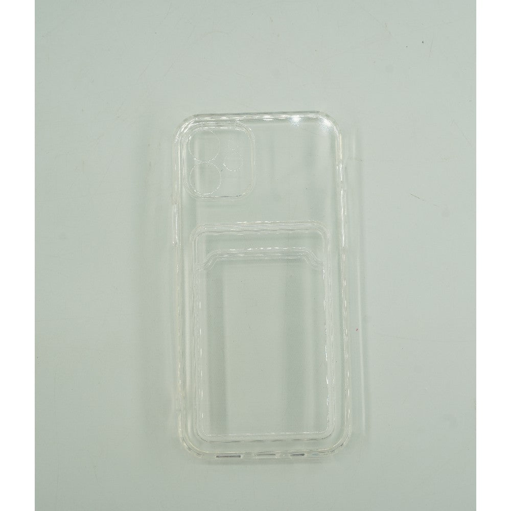Husa protectie cu suport card compatibila cu Apple iPhone 12 Pro Transparent