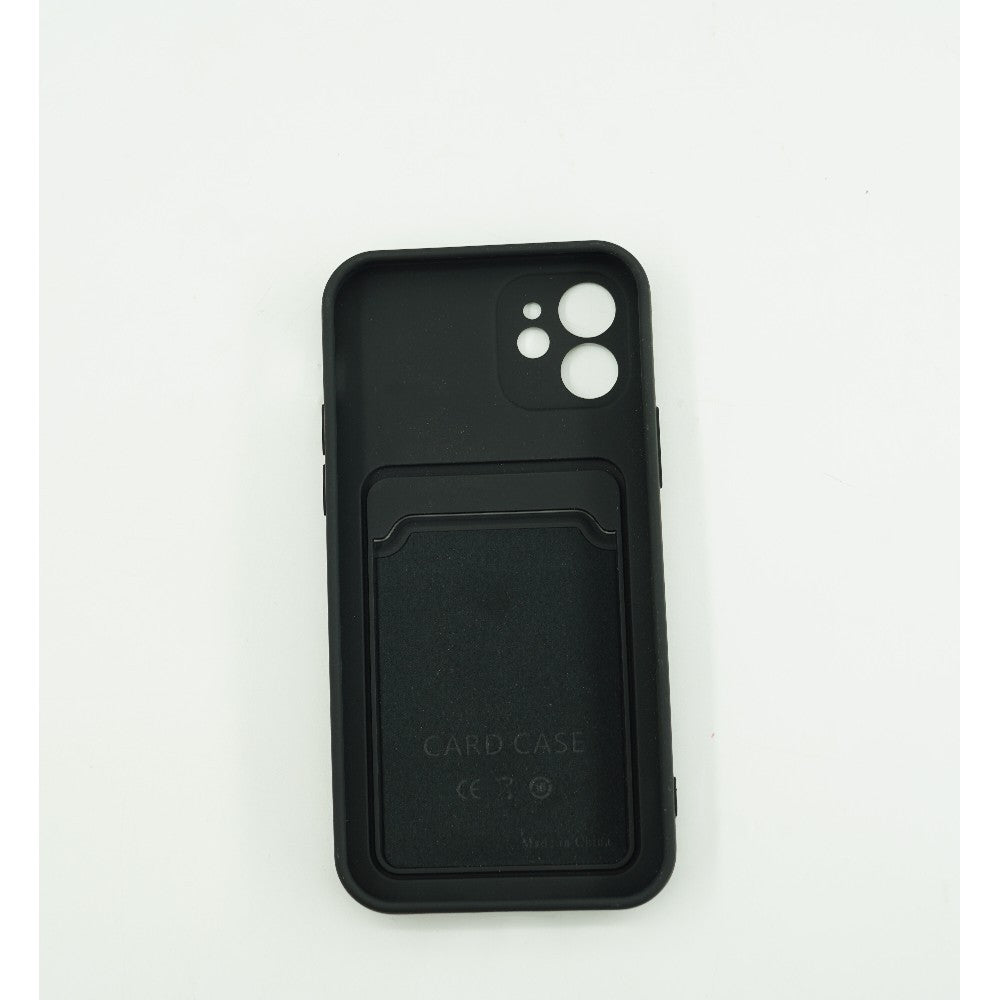 Husa protectie cu suport card compatibila cu Samsung Galaxy A21S Negru