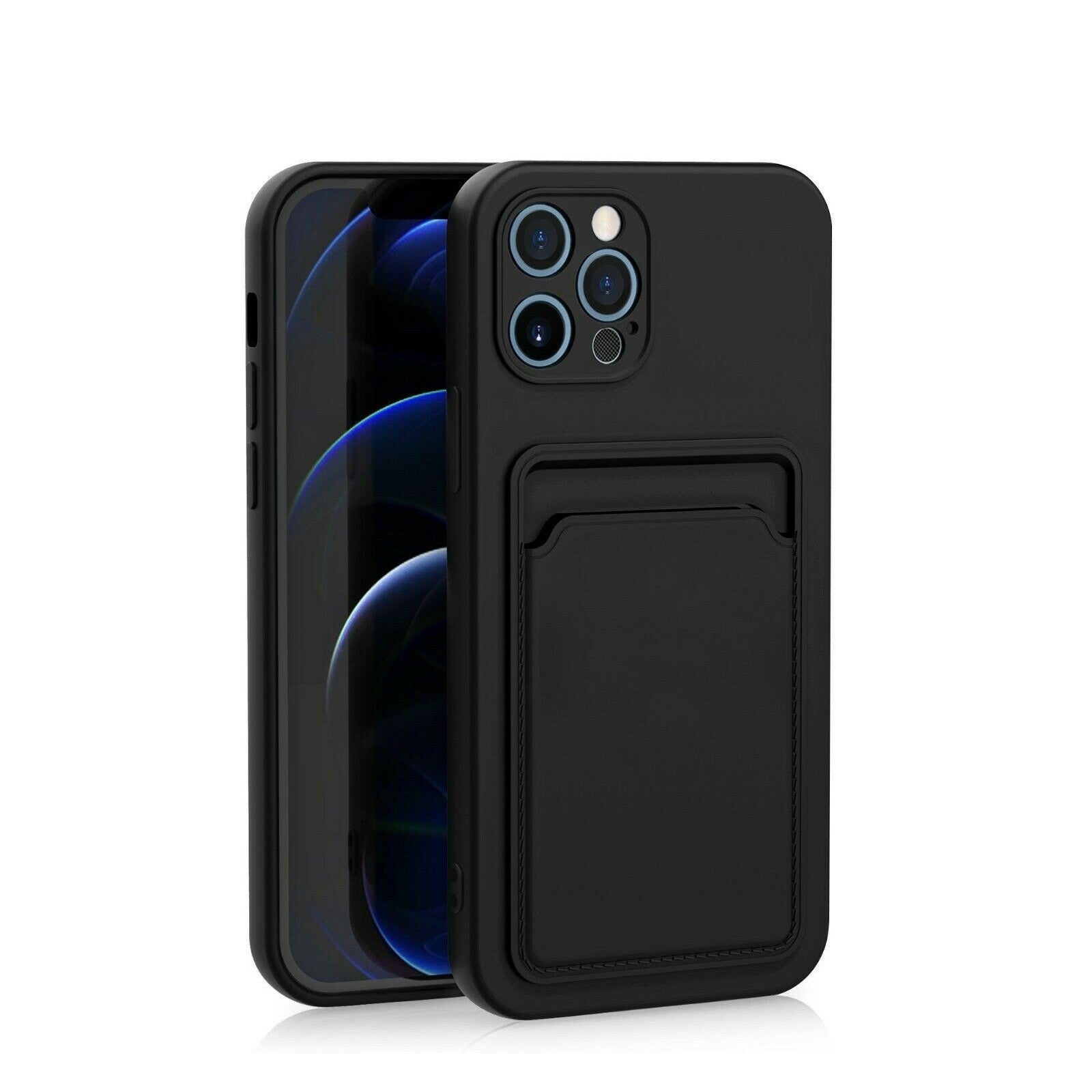Husa protectie cu suport card compatibila cu Samsung Galaxy A52 Negru