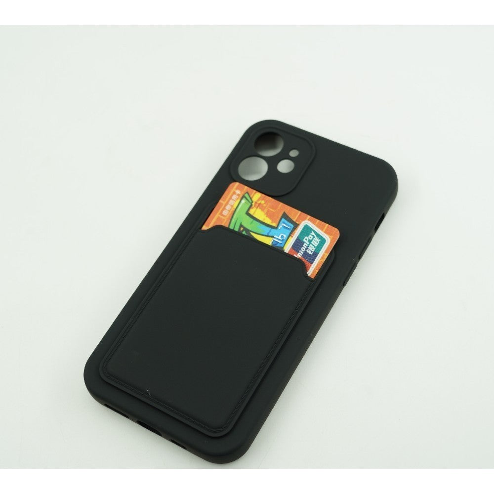 Husa protectie cu suport card compatibila cu Samsung Galaxy A52 Negru