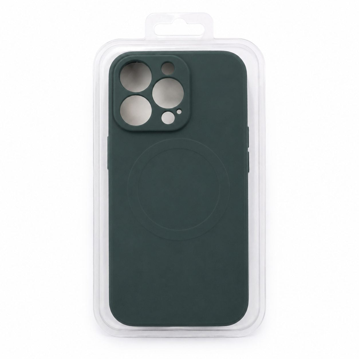 Husa Protectie, Husa de Protectie Compatibila cu iPhone 13 Pro, Liquid MagSafe, Ring-Shaped, Magnetica, Verde