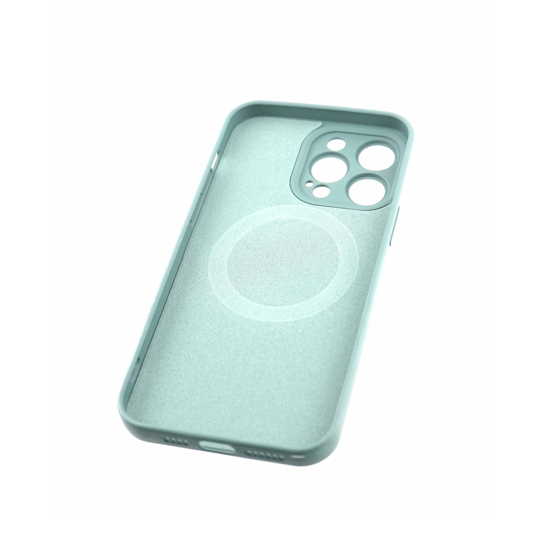 Husa Protectie, Husa de Protectie Compatibila cu iPhone 14 Pro Max, Liquid MagSafe, Ring-Shaped, Magnetica, Verde