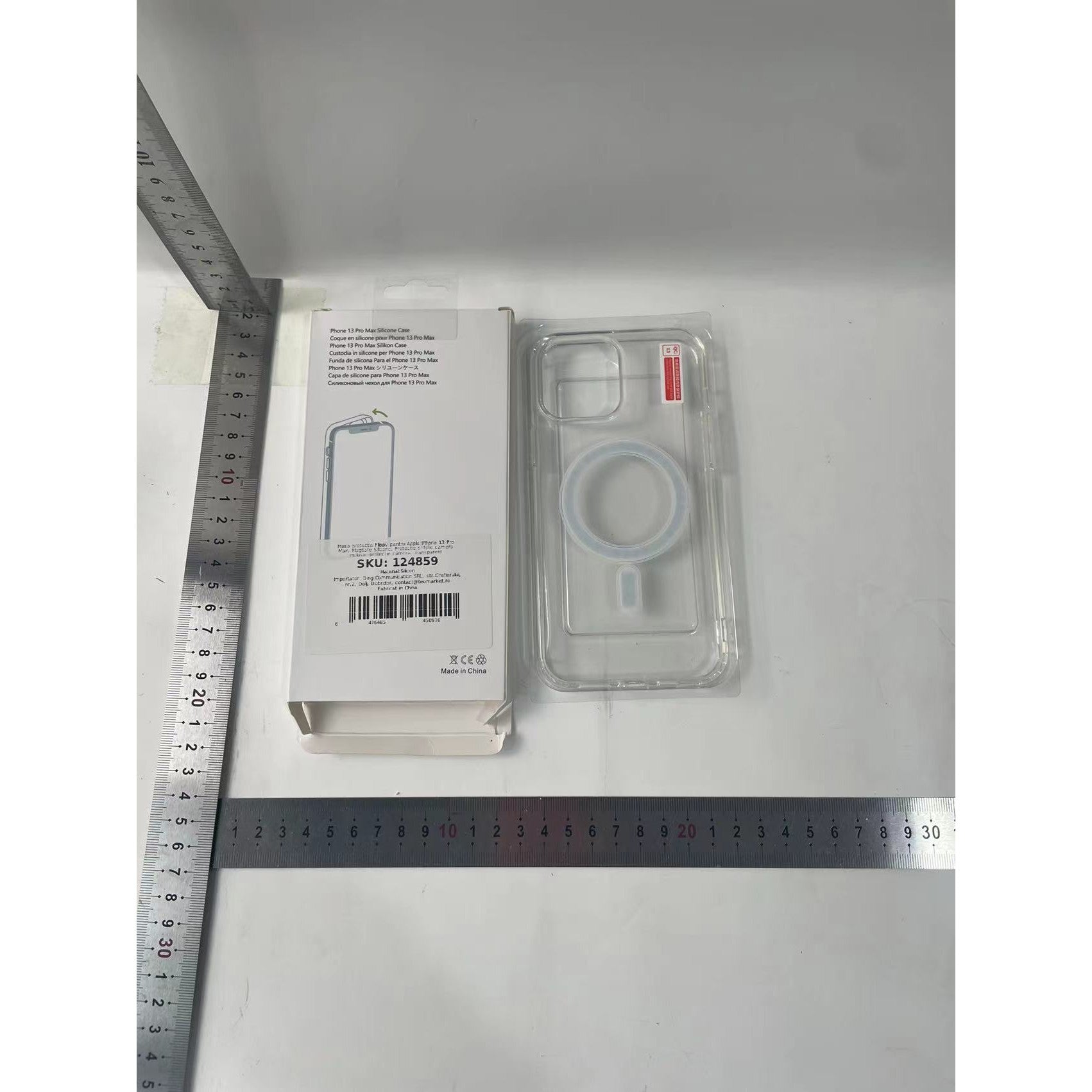 Husa protectie Flippy pentru Apple iPhone 13 Pro Max, MagSafe Silicone, Protectie si folie camera inclusa, protectie camera, Transparent