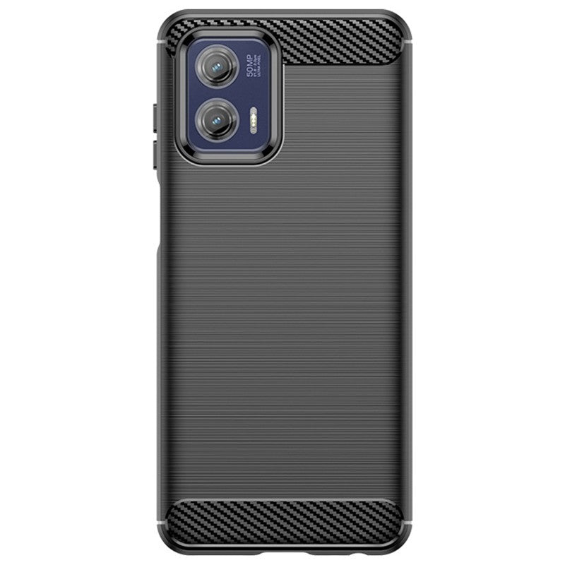 Husa de Protectie pentru Motorola Moto G13 / G23, Protectie 360, din TPU cu element de Carbon, Anti Alunecare, 1.8 mm, Negru