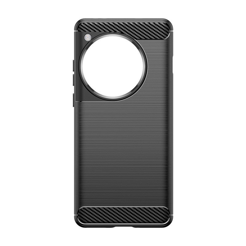 Husa de Protectie pentru OnePlus 12, Protectie 360, din TPU cu element de Carbon, Anti Alunecare, 1.8 mm, Negru