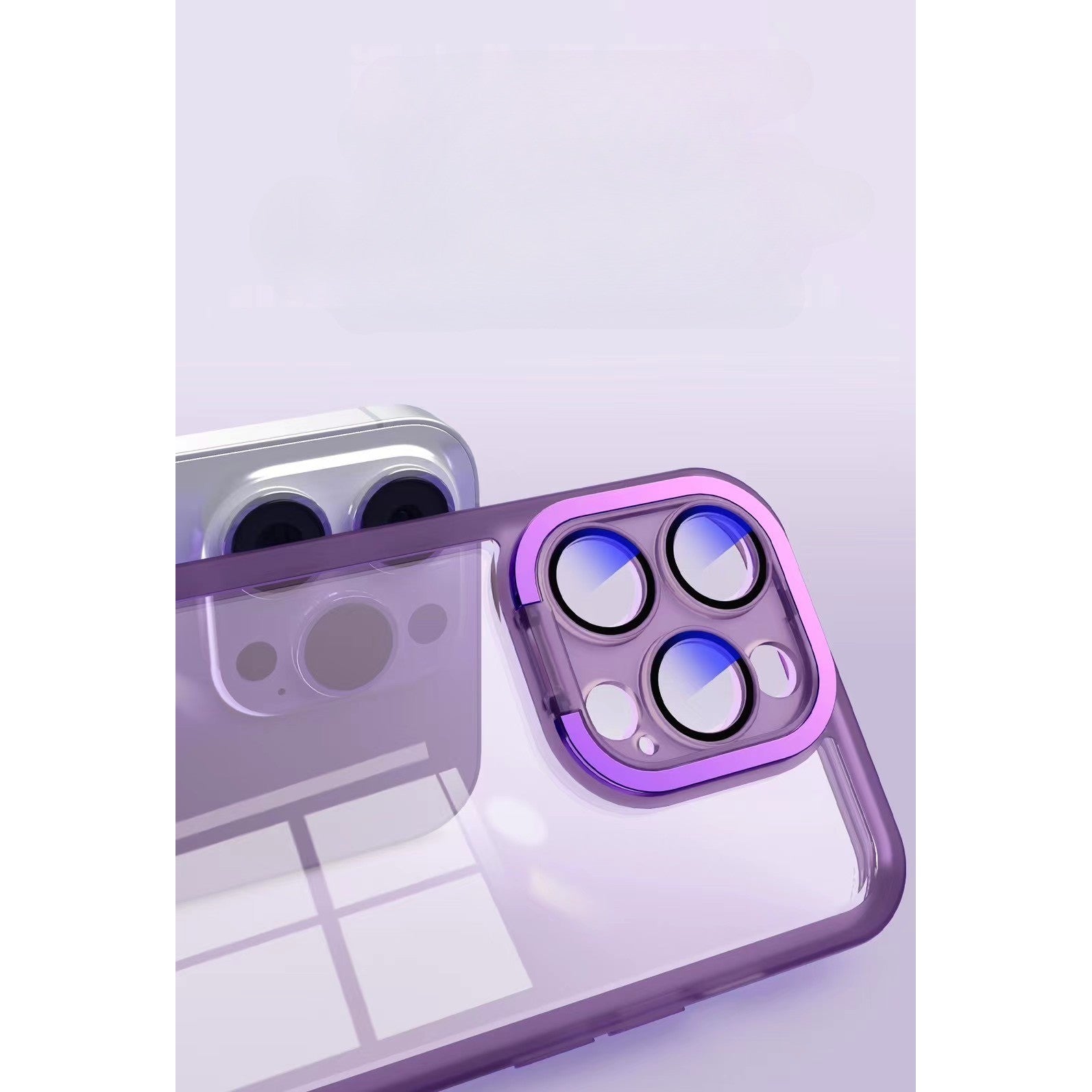 Husa protectie Flippy pentru Samsung A33 5G Electroplated cu  suport pentru camera, 1.5 mm grosime, protectie camera, Mov