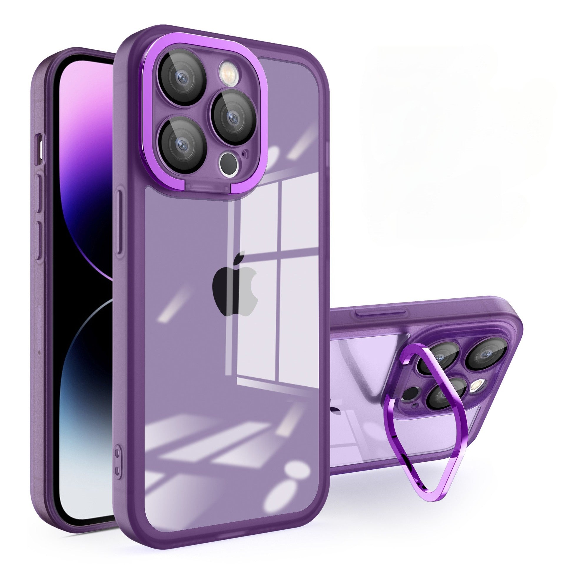Husa protectie Flippy pentru Samsung A33 5G Electroplated cu  suport pentru camera, 1.5 mm grosime, protectie camera, Mov