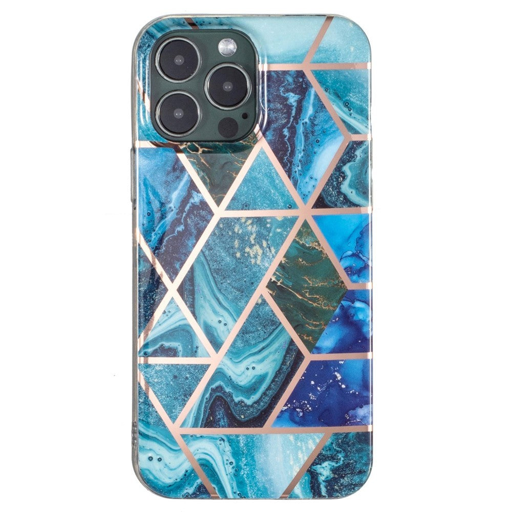Husa protectie pentru Apple iPhone 7/8/SE 2020 Soft IMD TPU Marble Geometric Albastru