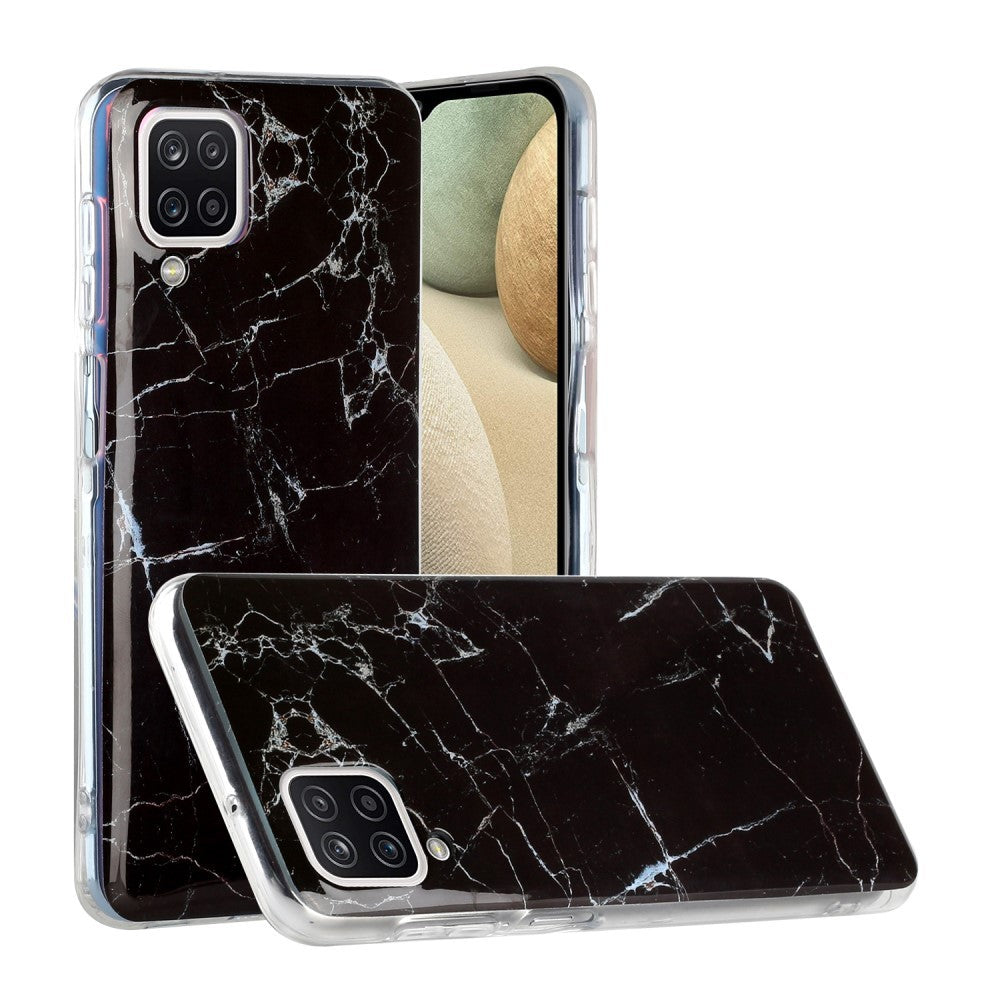 Husa protectie pentru Apple iPhone 7/8/SE 2020 Soft IMD TPU Marble Negru cu Suport inclus