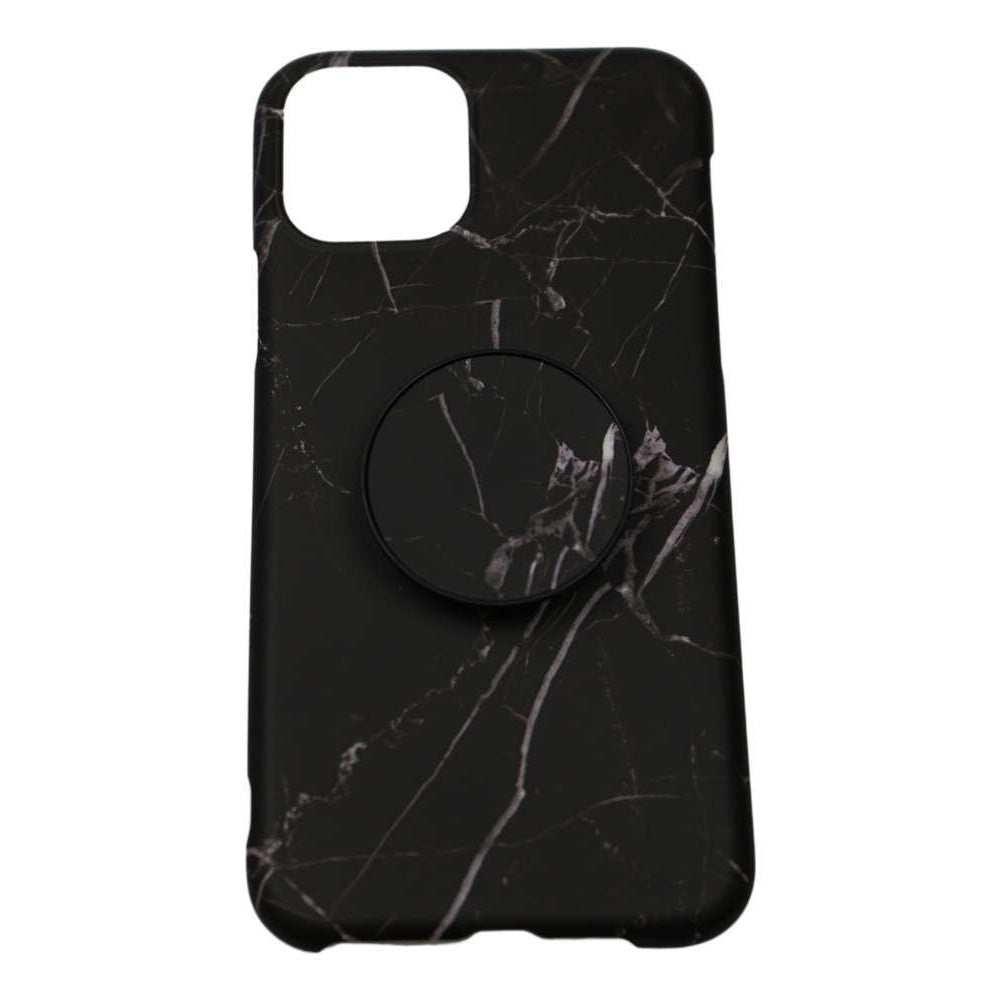 Husa protectie pentru Apple iPhone X/XS Soft IMD TPU Marble Negru cu Suport inclus