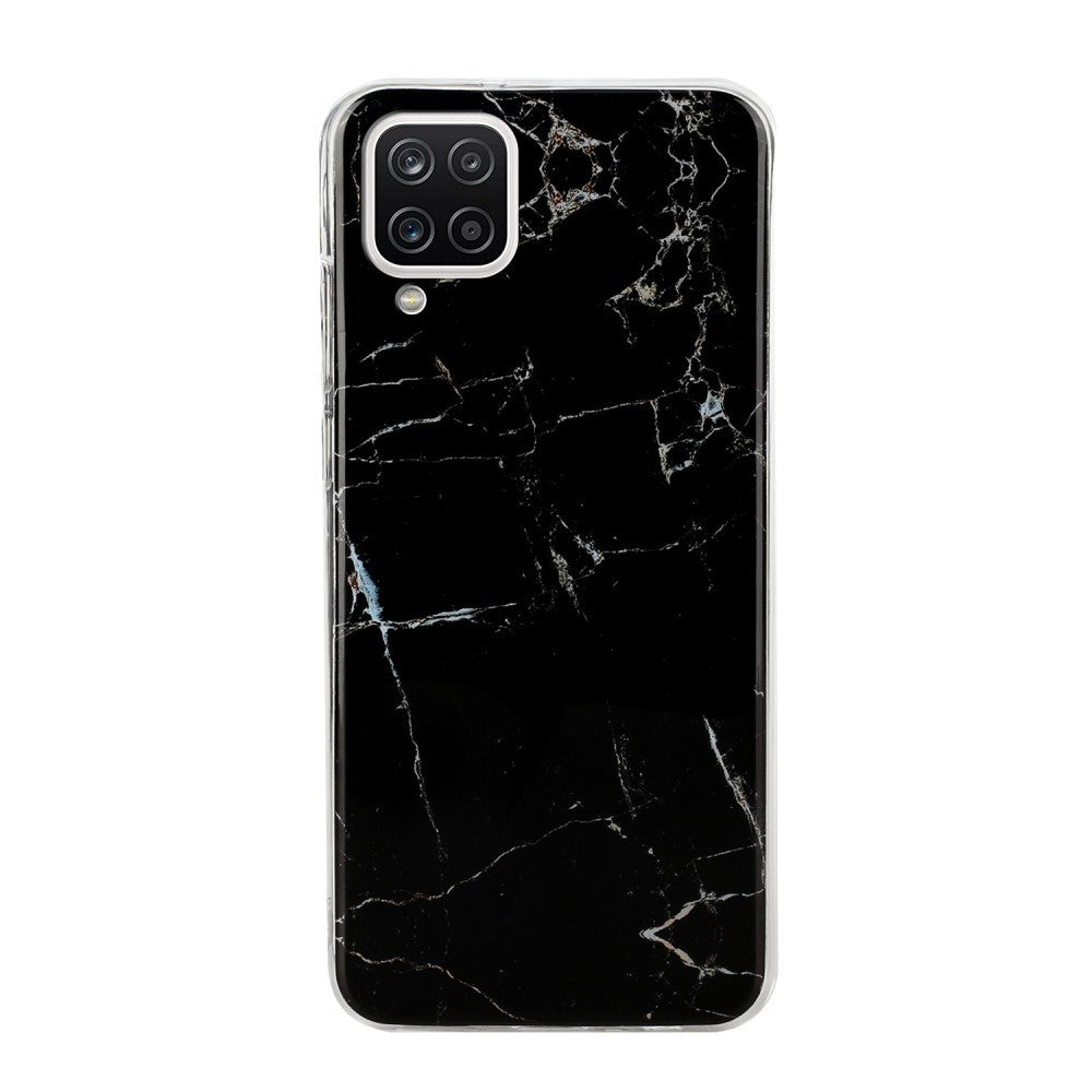 Husa protectie pentru Apple iPhone X/XS Soft IMD TPU Marble Negru cu Suport inclus