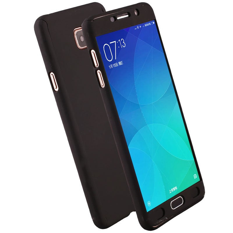 Husa Samsung Galaxy J7 2017 Full Cover 360 Negru + Folie de protectie