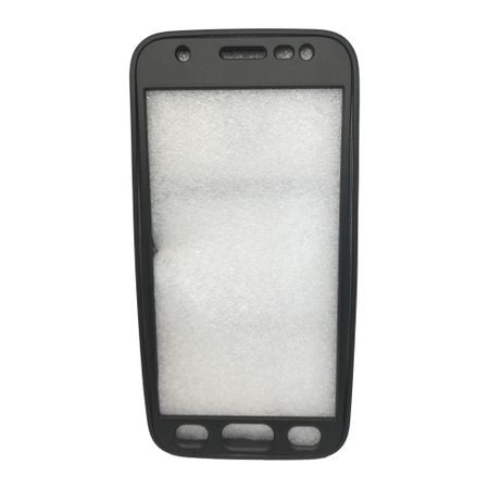 Husa Samsung Galaxy J7 2017 Full Silicone 360 Negru + Folie de protectie