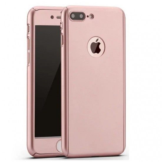 Husa Samsung Galaxy Note 8 Full Cover 360 Roz Auriu + Folie de protectie