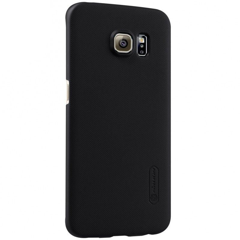 Husa Samsung Galaxy S6 Edge Nillkin Frosted Shield Negru + Folie de protectie