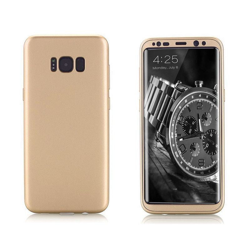 Husa Samsung Galaxy S8 Plus Full Silicone 360 Auriu