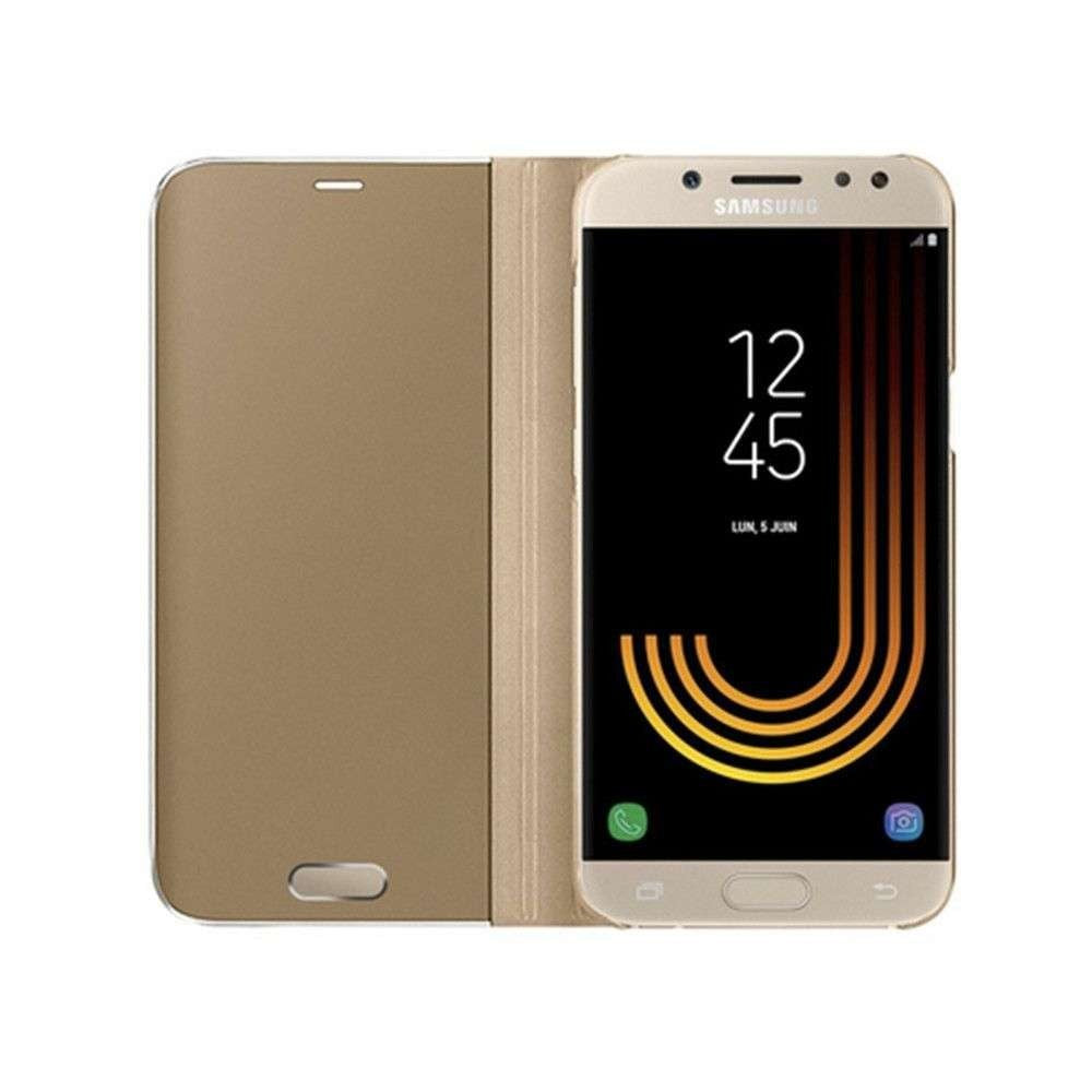 Husa protectie compatibila cu Samsung S10 Plus Flip Cover Oglinda Auriu