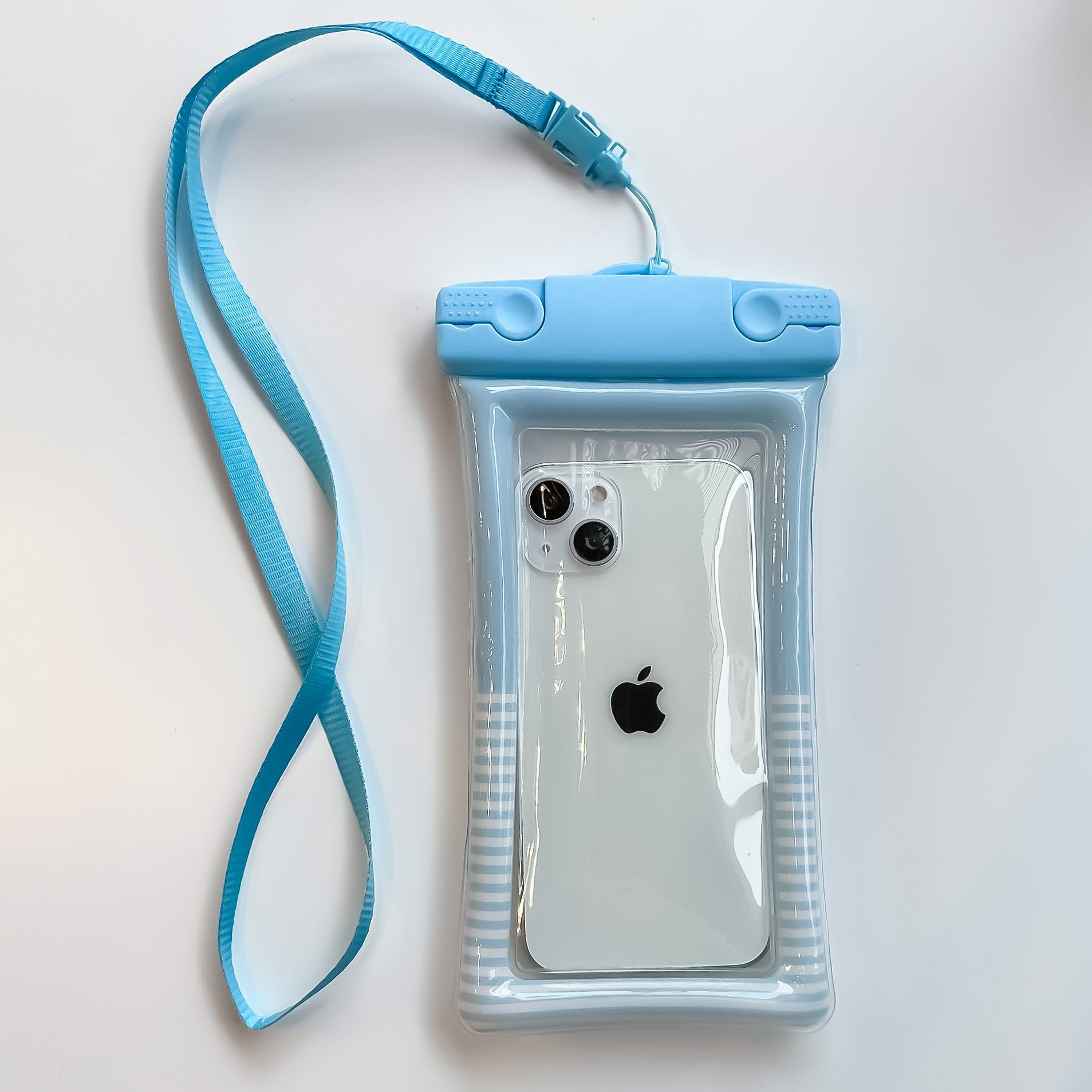 Husa subacvatica Cushion Waterproof, Snowproof, Universala, Dungata, cu Snur, pentru telefon sau documente, Bleu