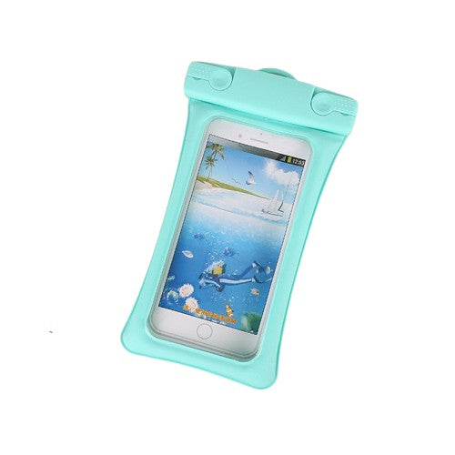 Husa subacvatica Matte Cushion Waterproof, Snowproof, Universala, cu Snur, pentru telefon sau documente, Verde Menta