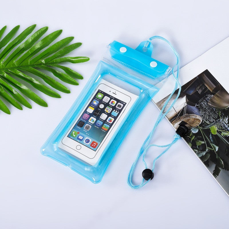 Husa subacvatica Zip Waterproof, Snowproof, Universala, Impermeabila, cu Snur, pentru telefon sau documente, Bleu