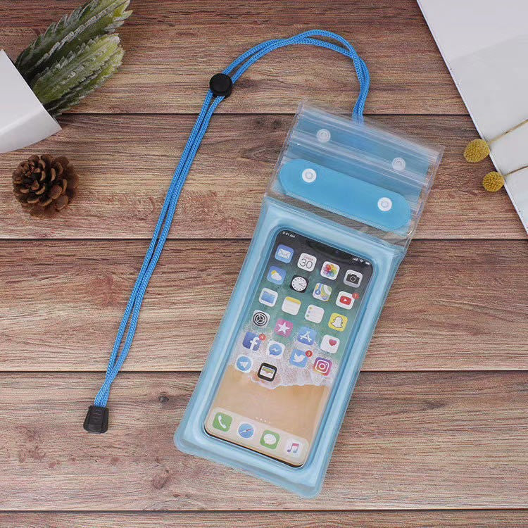 Husa subacvatica Zip Waterproof, Snowproof, Universala, Impermeabila, cu Snur, pentru telefon sau documente, Bleu