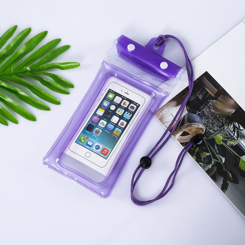 Husa subacvatica Zip Waterproof Flippy, Snowproof, Universala, Impermeabila, cu Snur, pentru telefon sau documente, Mov
