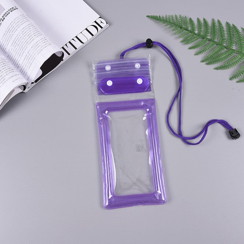Husa subacvatica Zip Waterproof Flippy, Snowproof, Universala, Impermeabila, cu Snur, pentru telefon sau documente, Mov