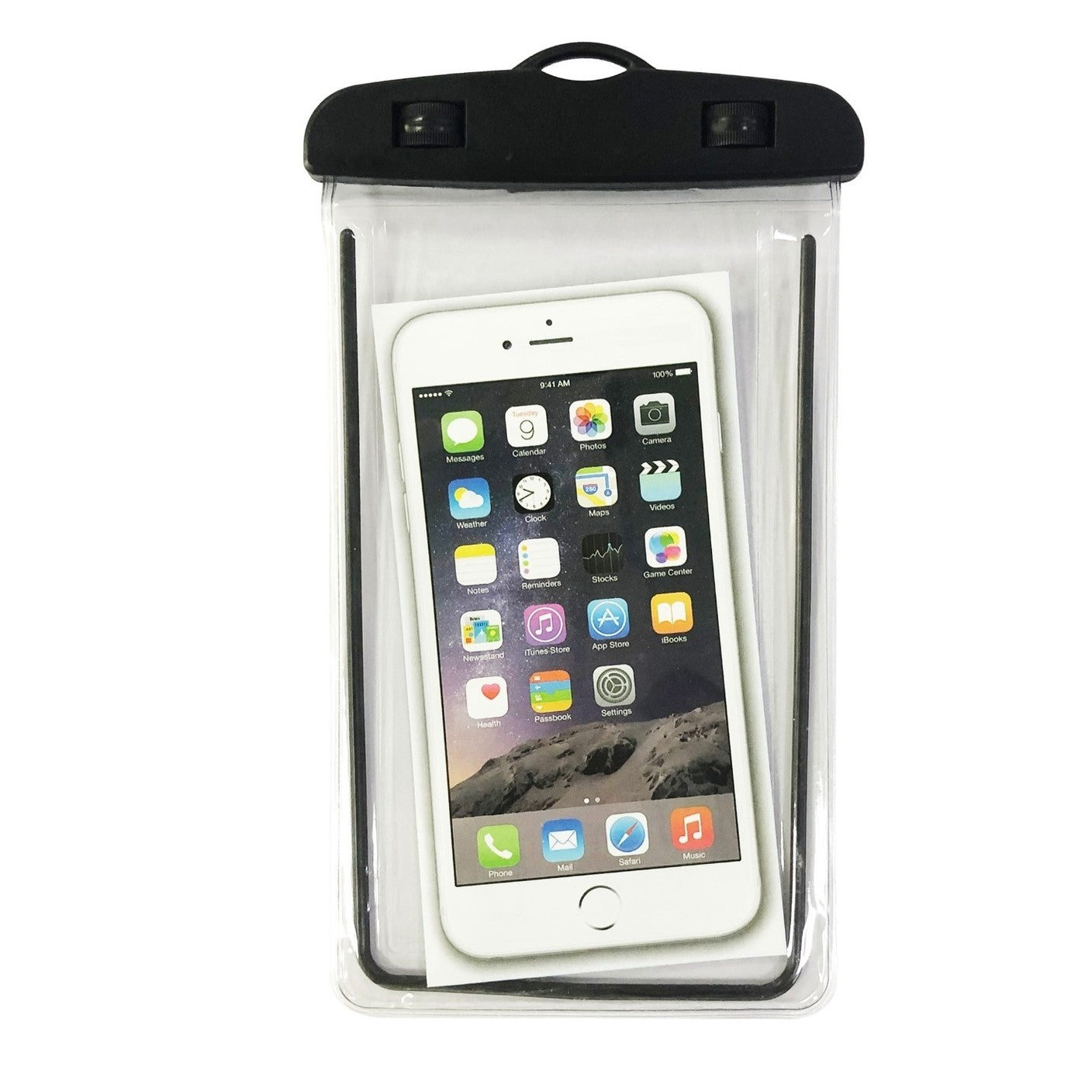 Husa subacvatica Zip Waterproof, Snowproof, Universala, Impermeabila, cu Snur, pentru telefon sau documente, Negru