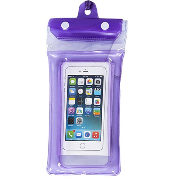 Husa subacvatica Zip Waterproof Flippy, Snowproof, Universala, Impermeabila, cu Snur, pentru telefon sau documente, Mov