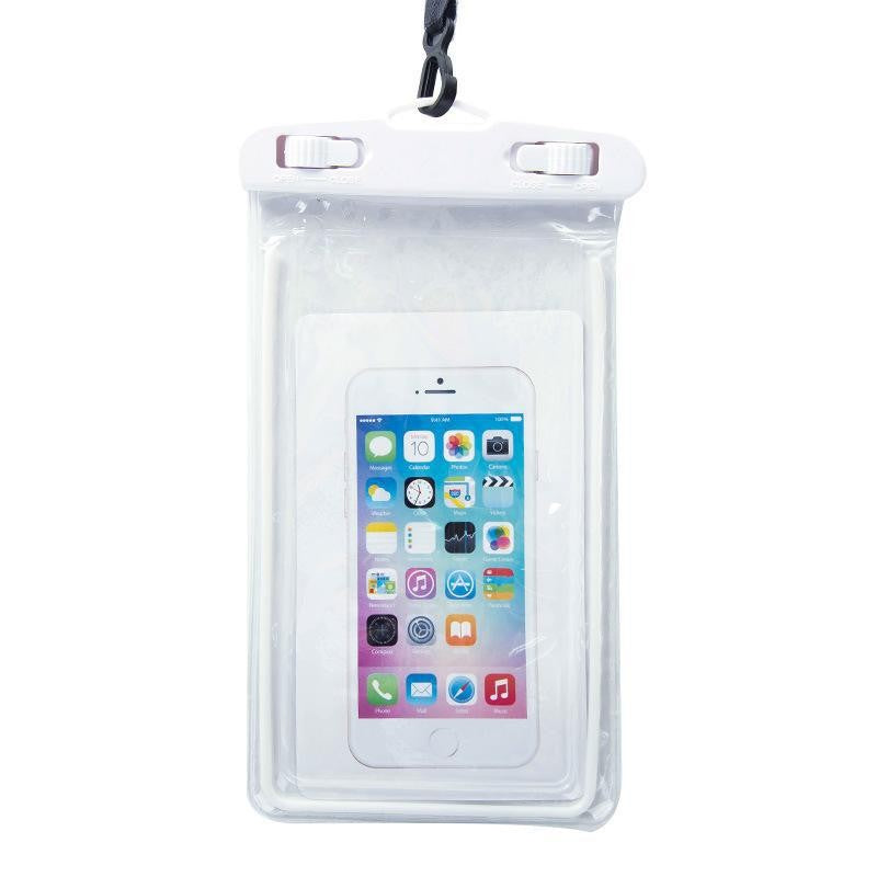 Husa subacvatica Zip Waterproof, Snowproof, Universala, Impermeabila, cu Snur, pentru telefon sau documente, Alb